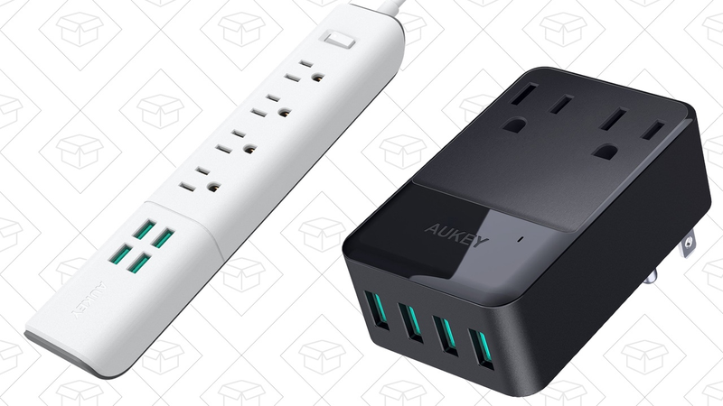 Aukey Power Strip 4 Outlets/4 USB Ports, $16 with code WONX4MMA | Aukey Outlet Adapter 2 Outlets/4 USB Ports, $16 with code 45298QH8